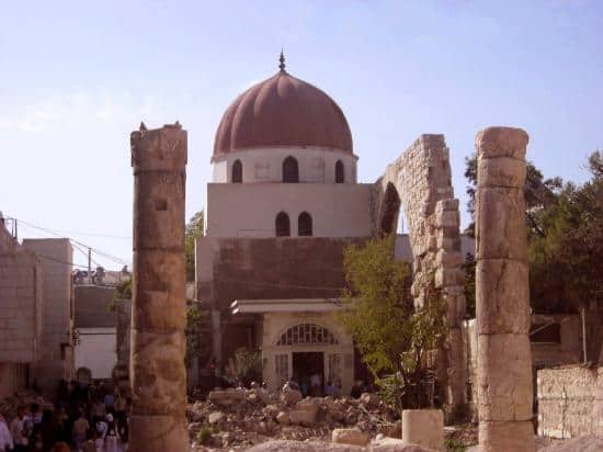 The Mausoleum of Salahuddeen next to the Umayyad Mosque in Damascus, Syria. 