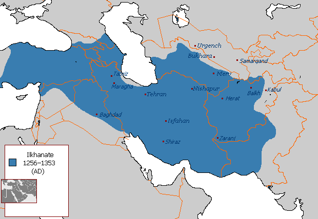 The Ilkhanate at it's greatest extent