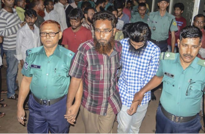 Photo taken of the recent arrests of Hizb ut Tahrir members in Bangladesh 